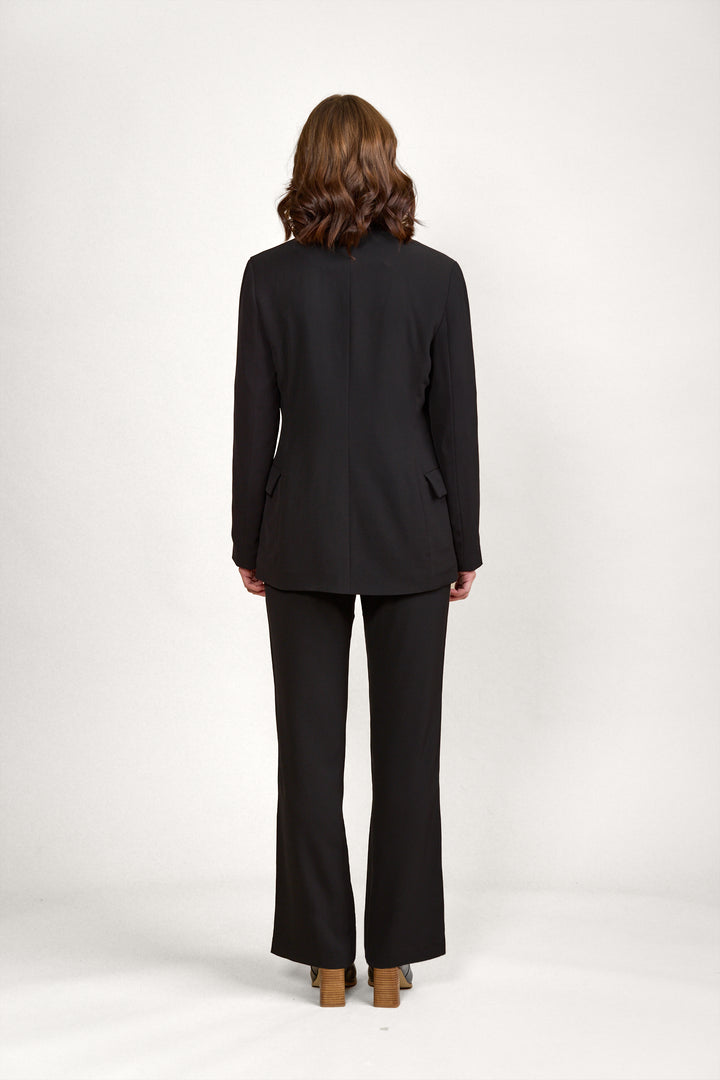 K6031 Clementine Blazer - Black/Oat - Knewe Label