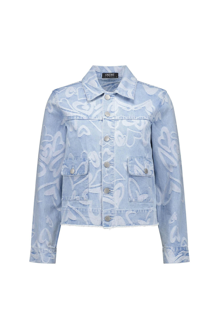 KNEWE Label women's K6038 Jagger Dj Light in Hearts - close-up fabric detail