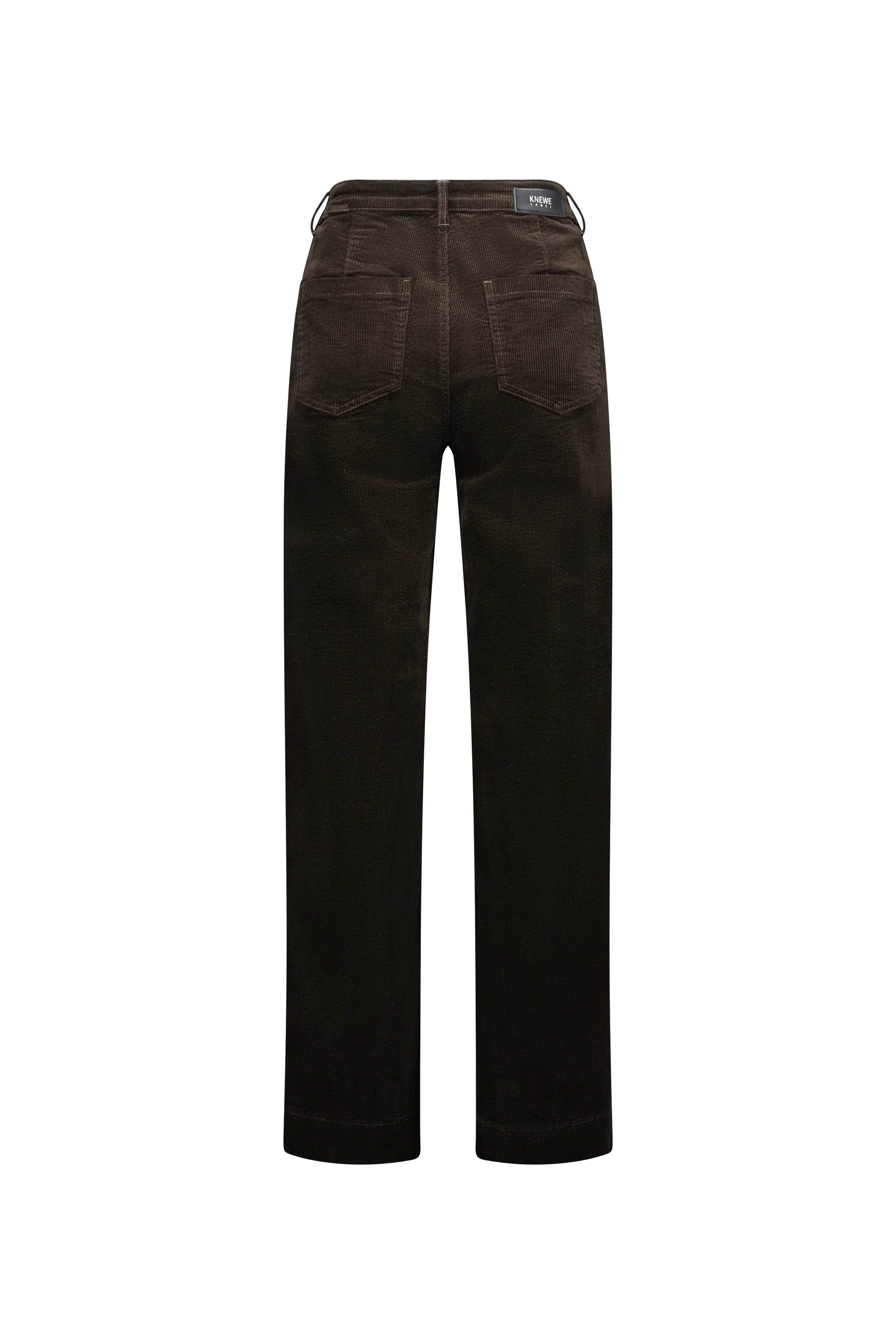 KNEWE Label women's K7089C Roxie Cord in Soot - close-up fabric detail
