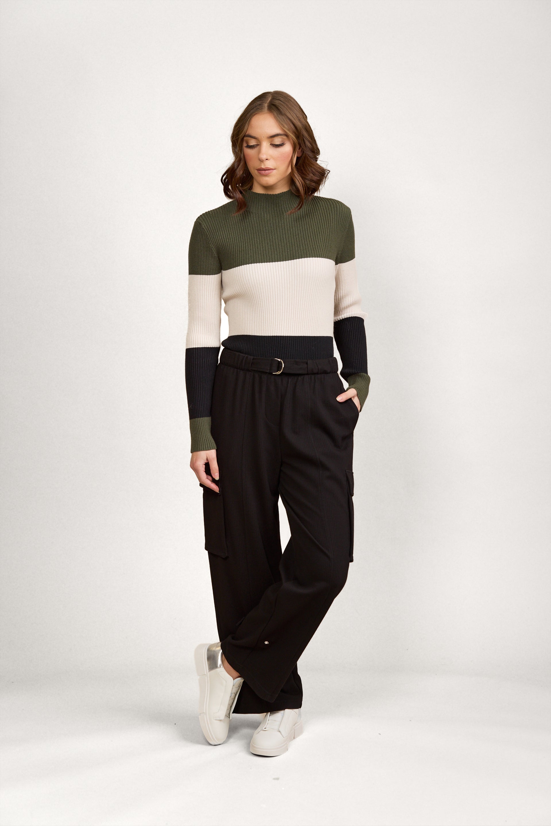 K7103 Kobe Cargo Pant - Black - Knewe Label