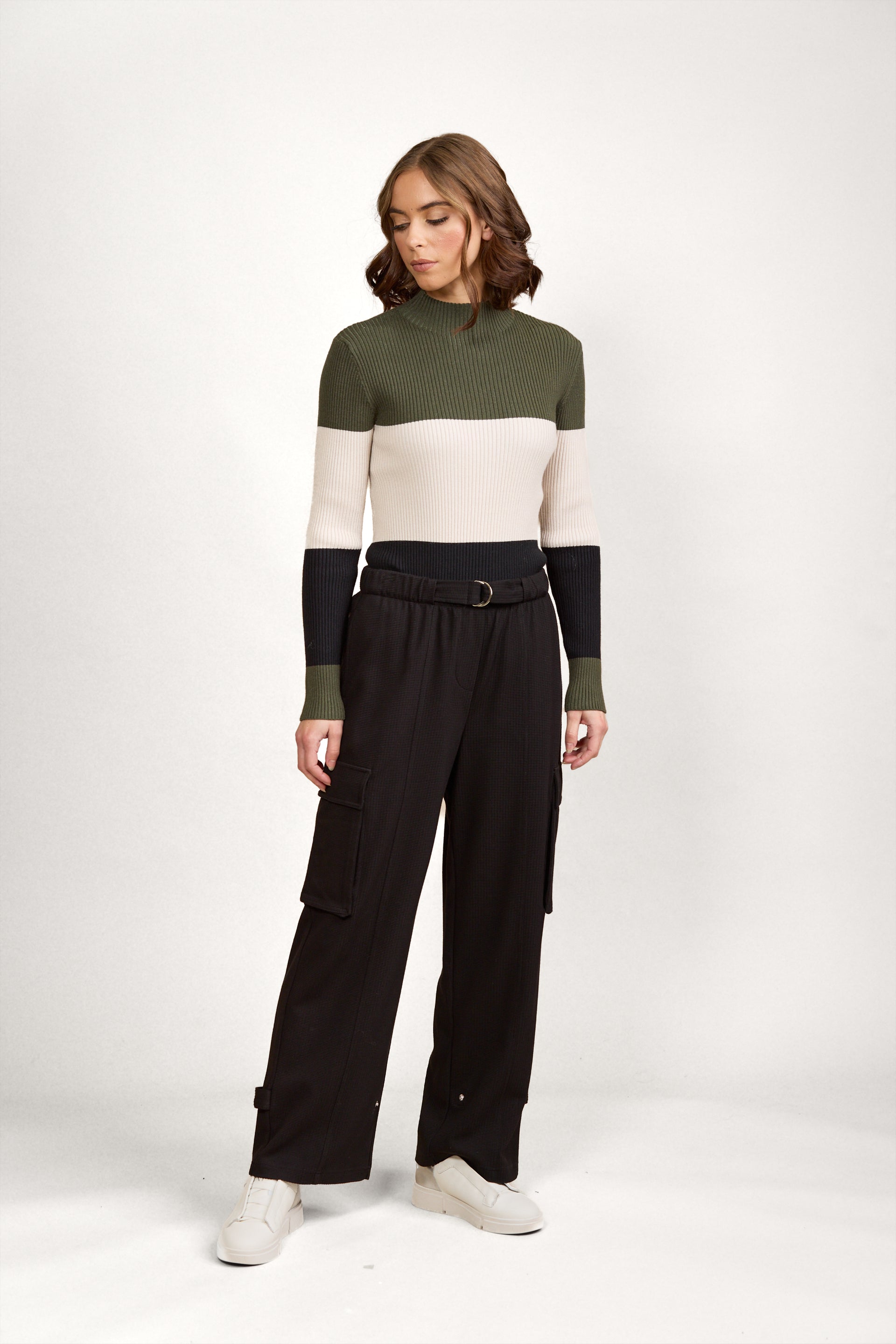 K7103 Kobe Cargo Pant - Black - Knewe Label