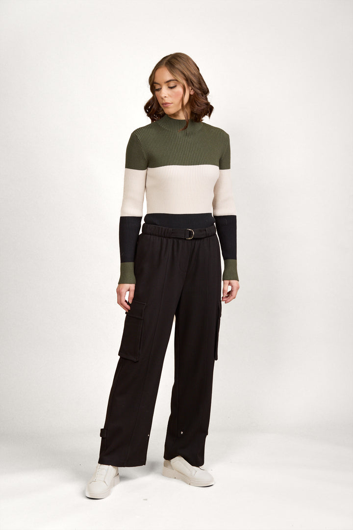 K7103 Kobe Cargo Pant - Black - Knewe Label