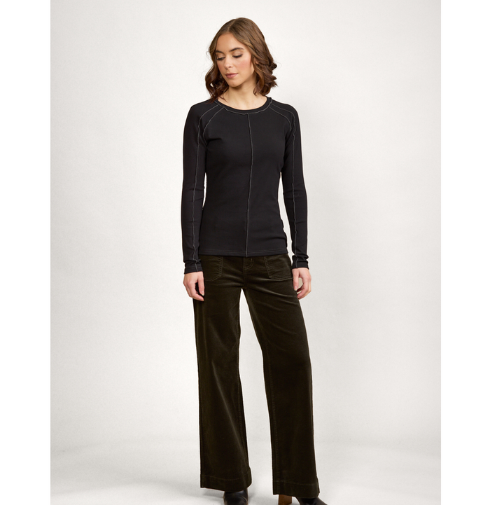 K3054 Alex Top - Black/Charcoal - Knewe Label