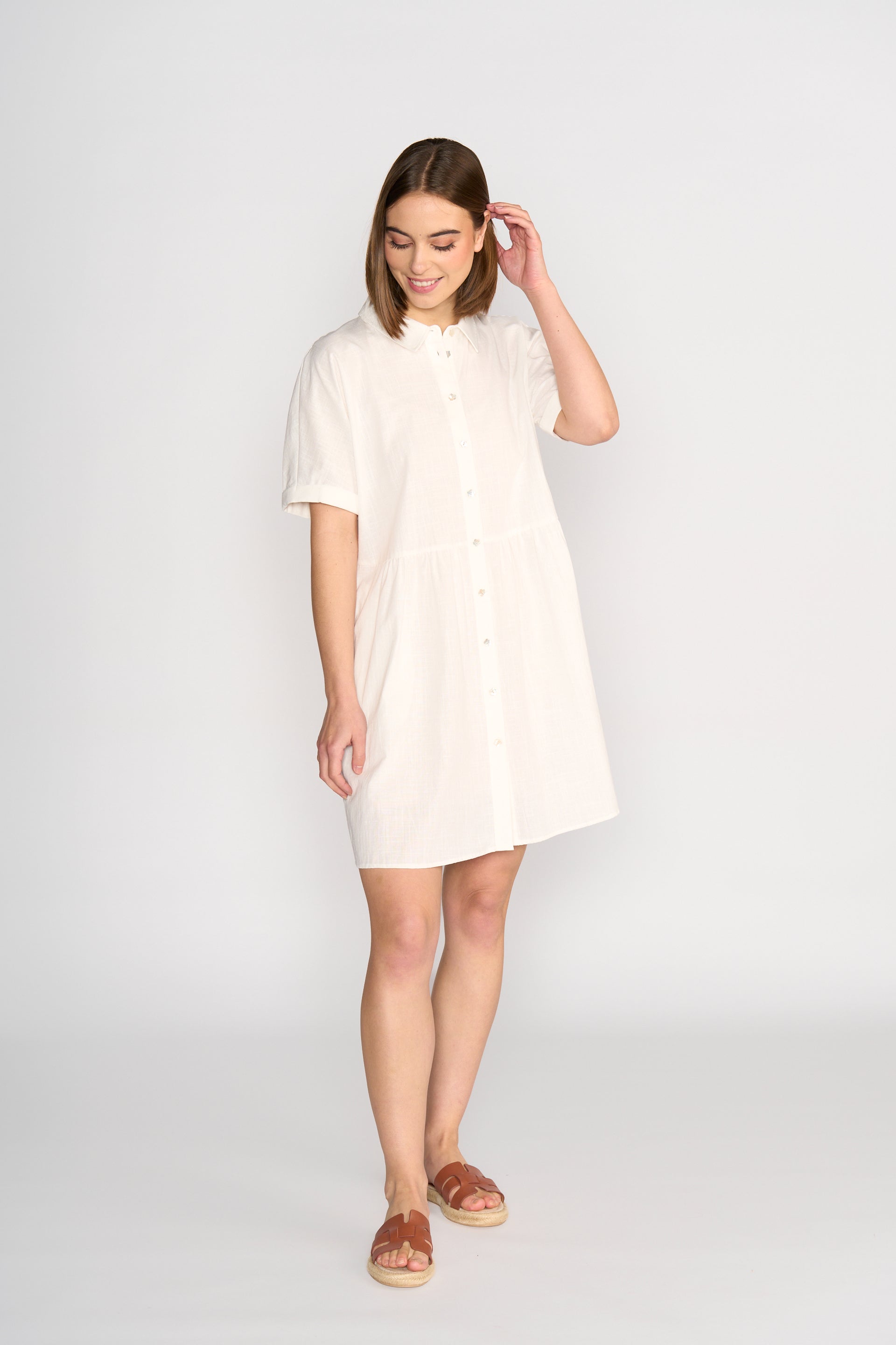 K1044 Cocoon Dress - Off White