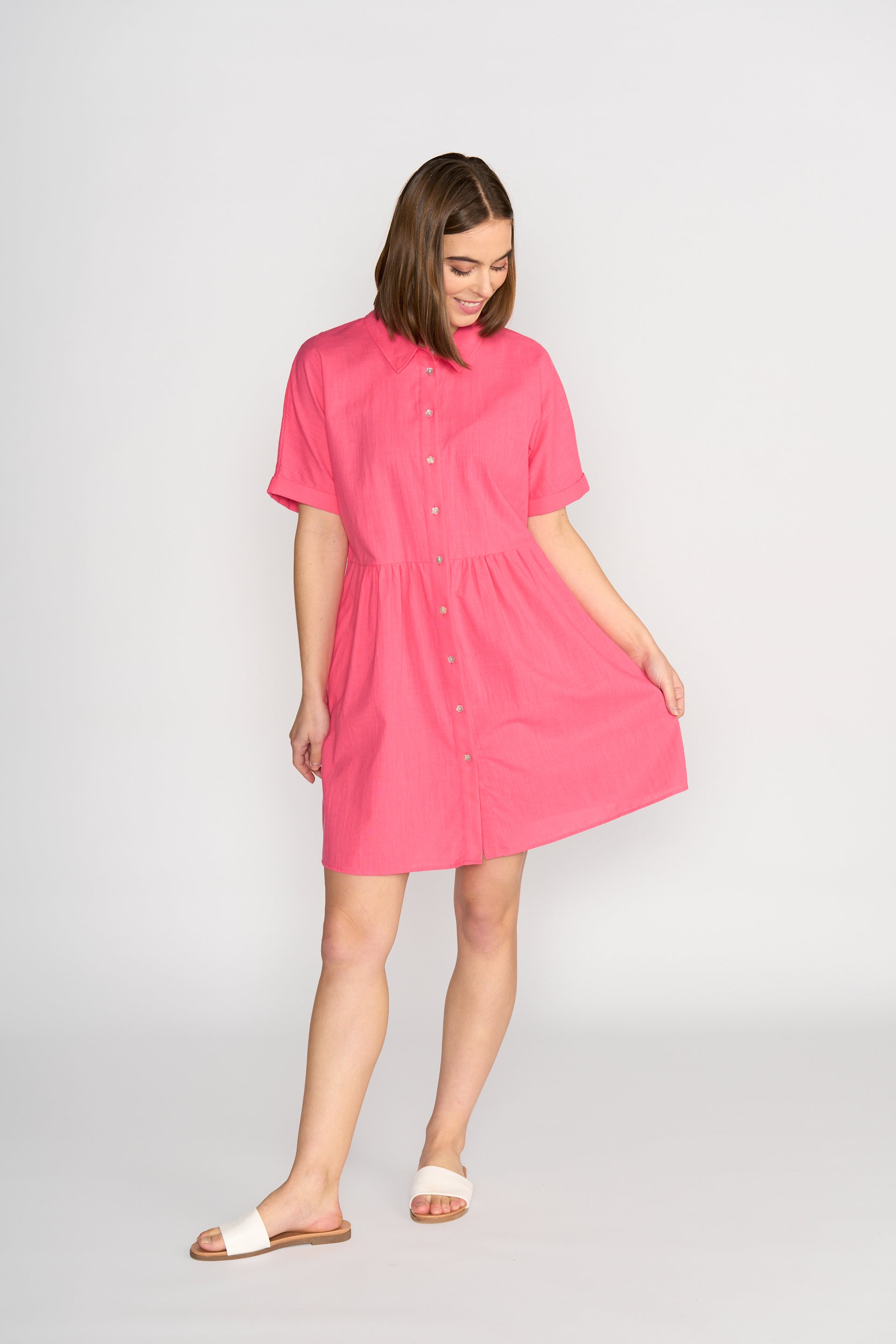 K1044 Cocoon Dress - Raspberry