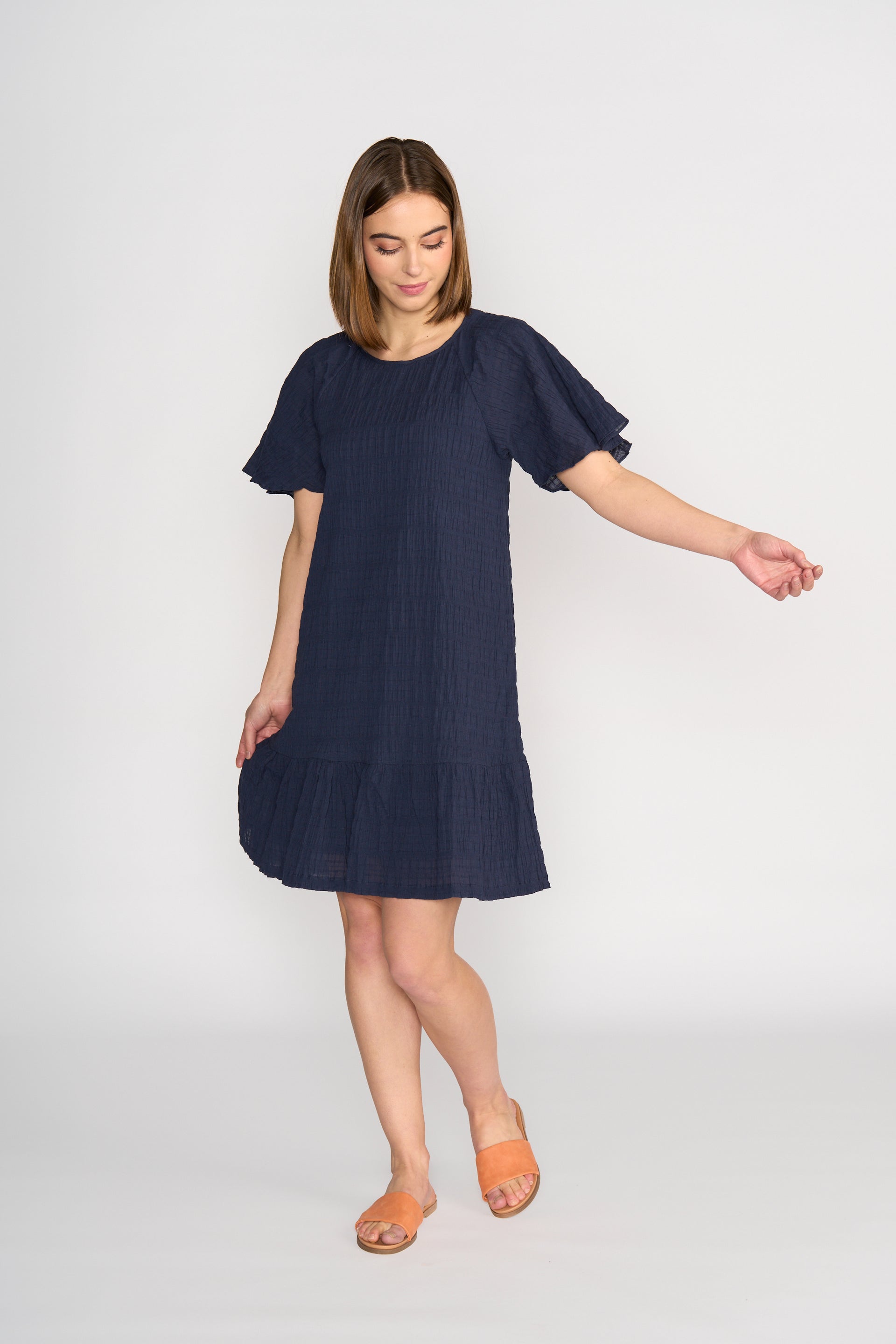 K1048 Eclipse Dress - Ink Texture