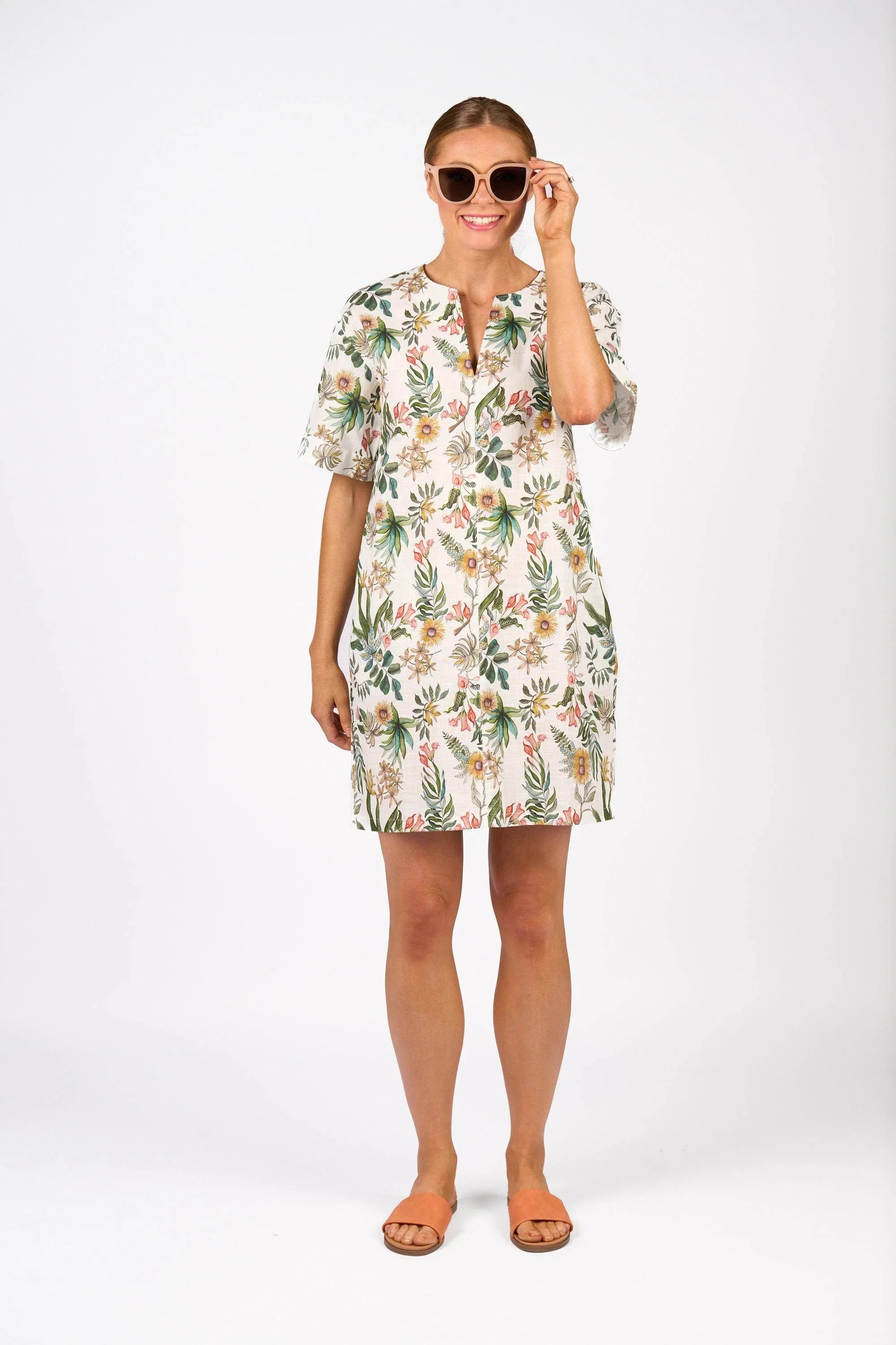 KNEWE Label women's K1066P Edit Dress in Wild - close-up fabric detail