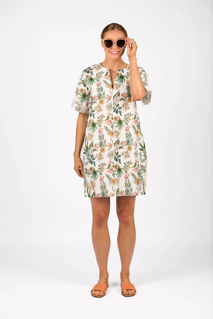 KNEWE Label women's K1066P Edit Dress in Wild - close-up fabric detail