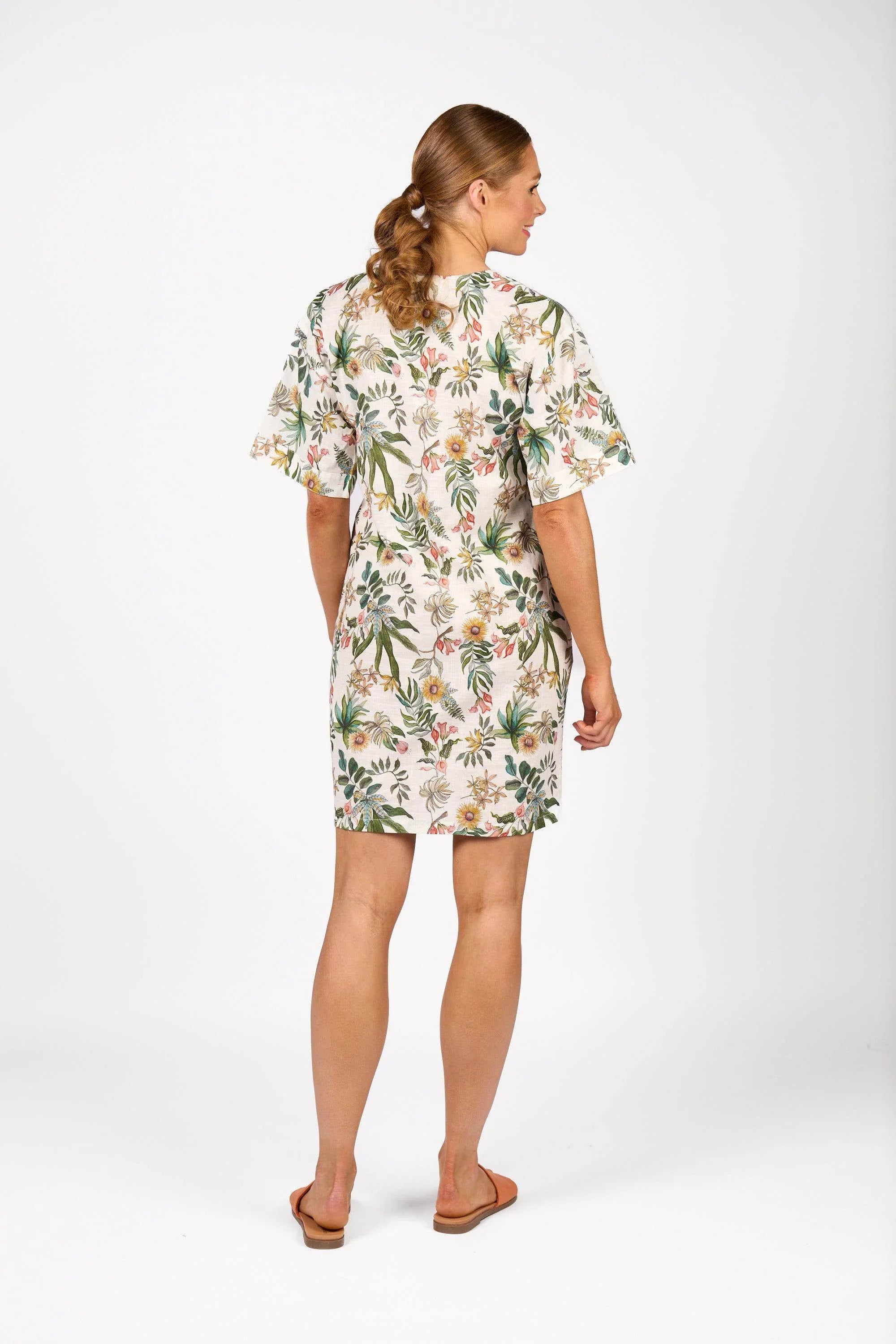 KNEWE Label women's K1066P Edit Dress in Wild - close-up fabric detail