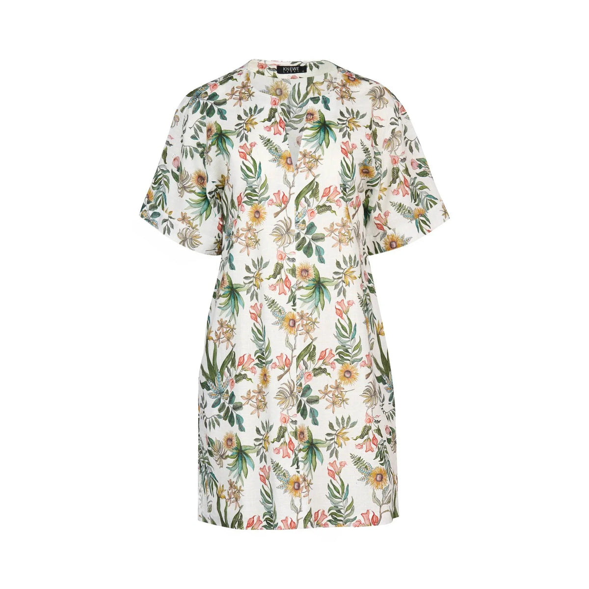 KNEWE Label women's K1066P Edit Dress in Wild - close-up fabric detail