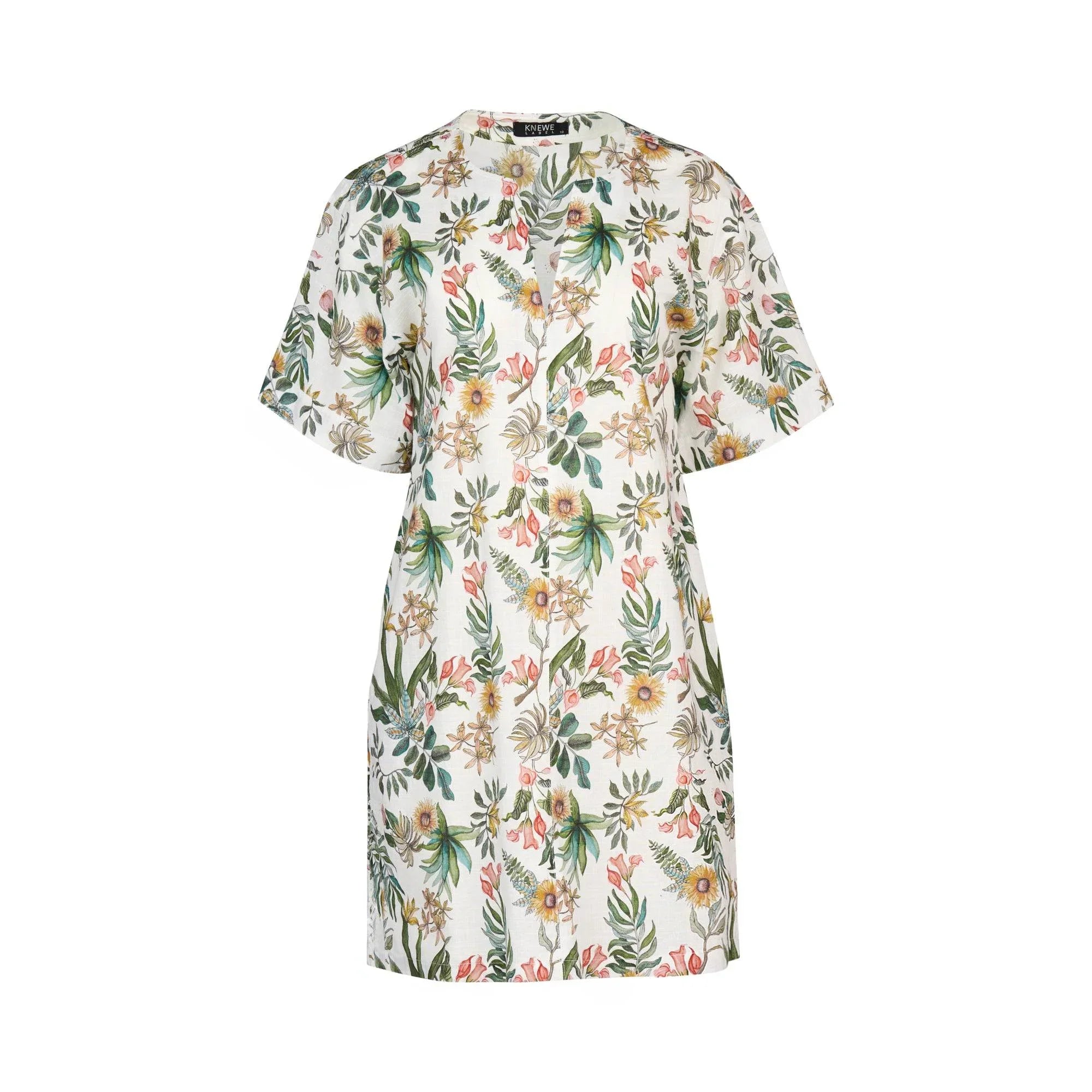 KNEWE Label women's K1066P Edit Dress in Wild - close-up fabric detail