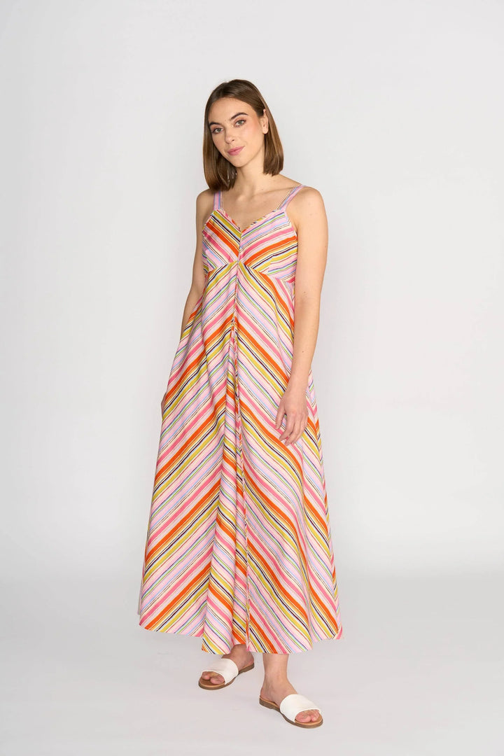 KNEWE Label women's K1067 Gala Dress in Bonbon - close-up fabric detail