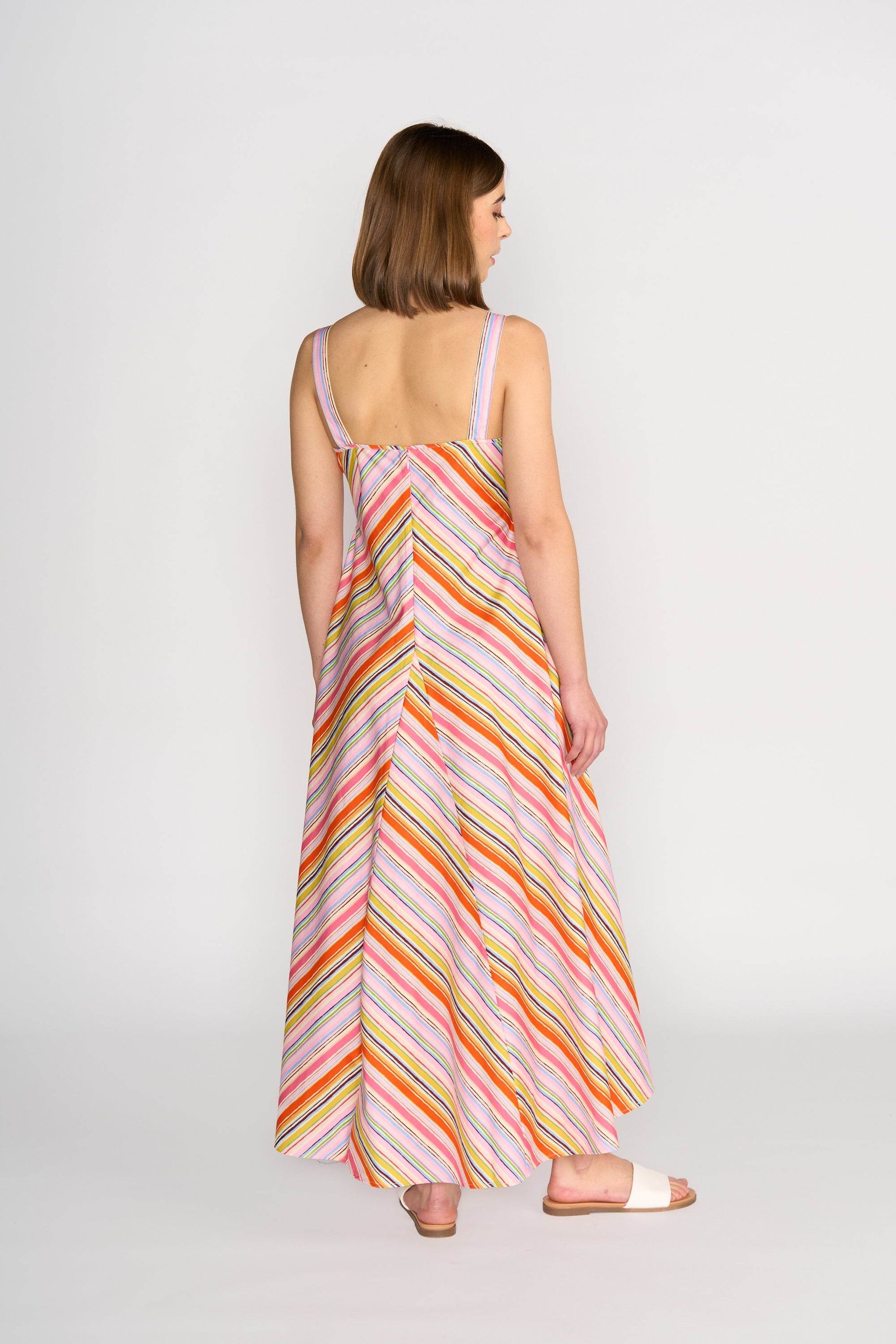 KNEWE Label women's K1067 Gala Dress in Bonbon - close-up fabric detail