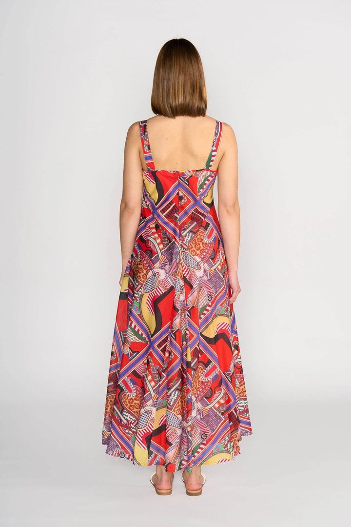 KNEWE Label women's K1067P Gala Dress in Cleopatra - close-up fabric detail