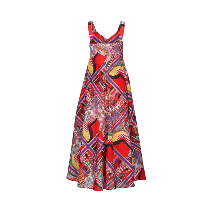 KNEWE Label women's K1067P Gala Dress in Cleopatra - close-up fabric detail