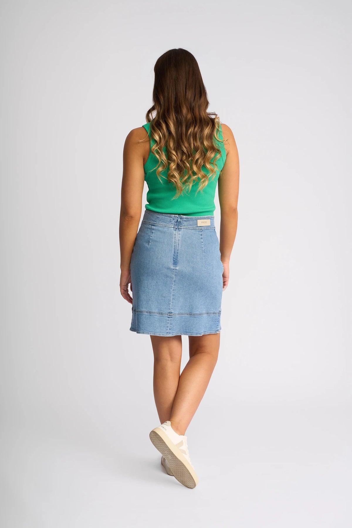 Crest Skirt - Light Wash Denim