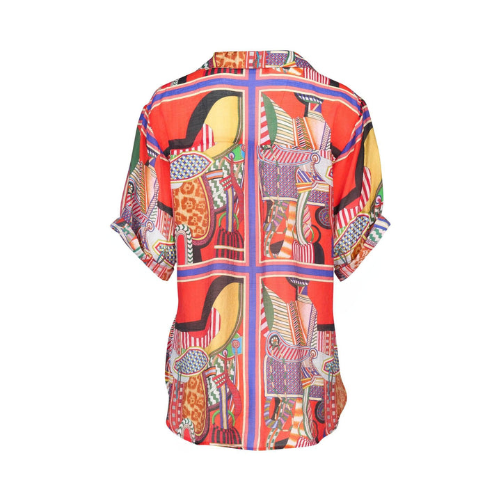 KNEWE Label women's K5079 Infinity Shirt in Cleopatra - close-up fabric detail