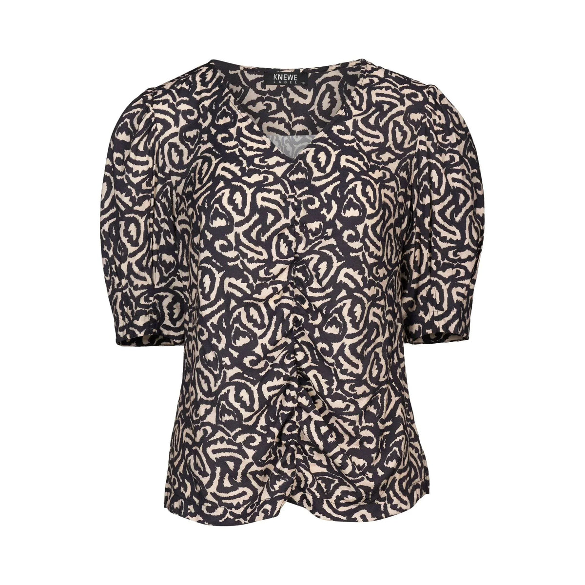 KNEWE Label women's K5082 Fizz Top in Soul - close-up fabric detail