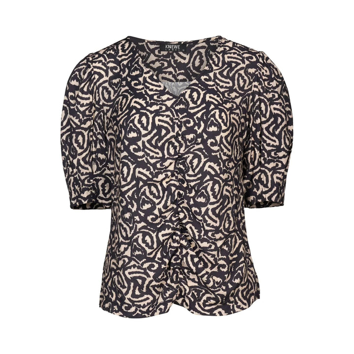 KNEWE Label women's K5082 Fizz Top in Soul - close-up fabric detail