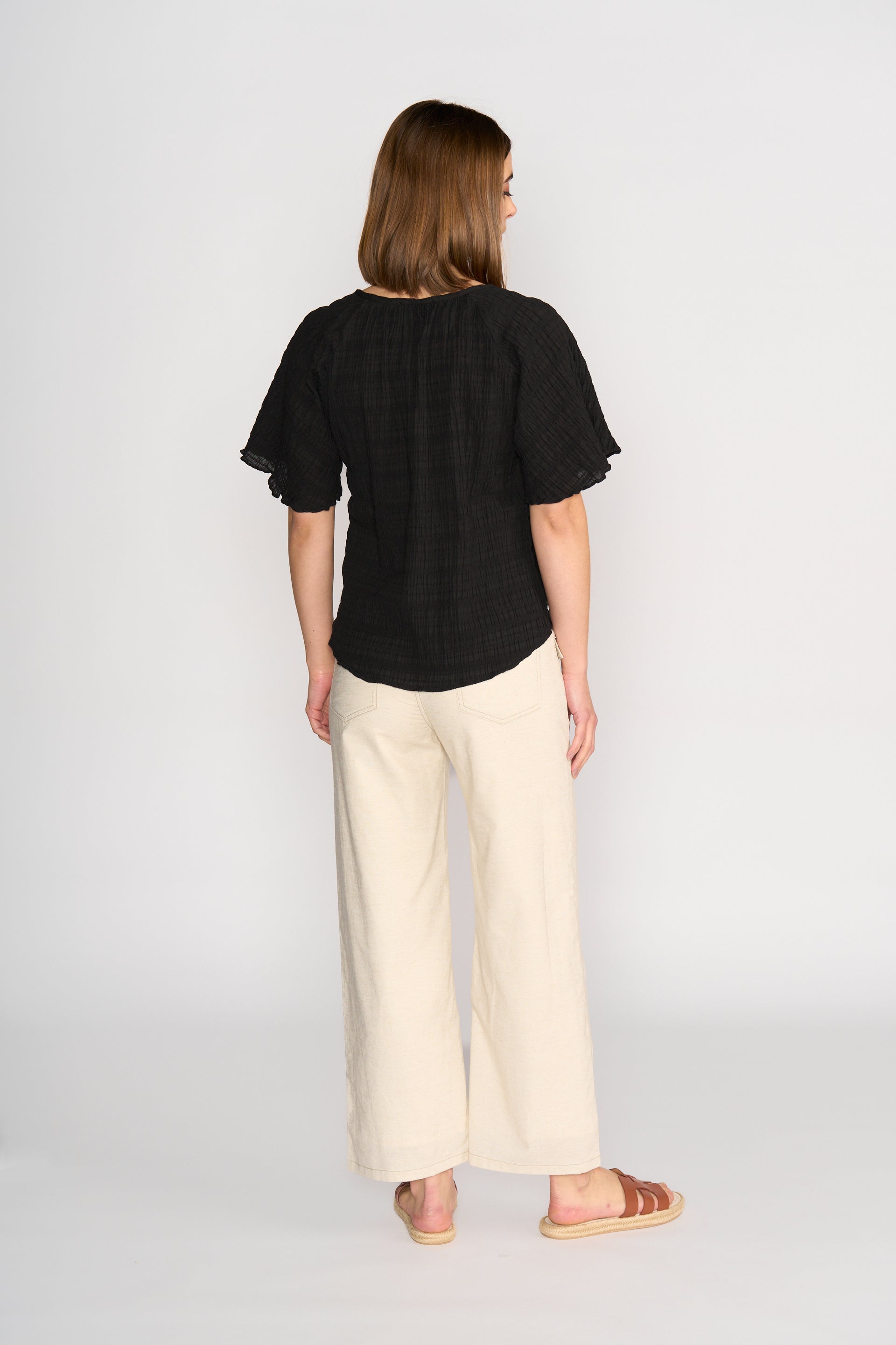 K5083 Hazel Top - Black Texture