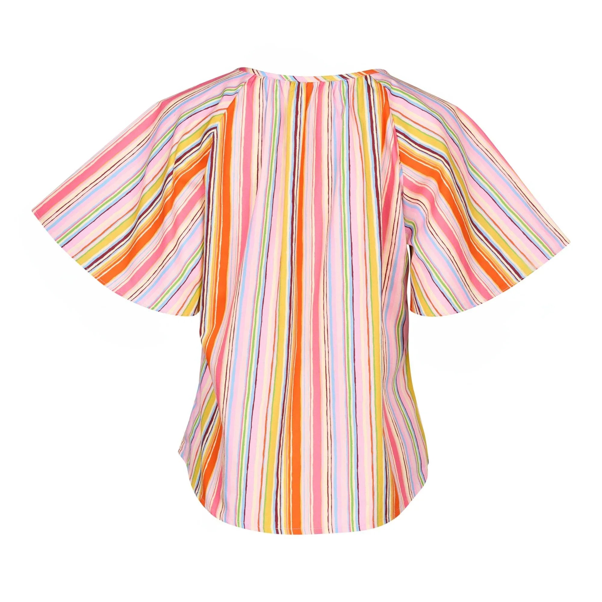 KNEWE Label women's K5083P Hazel Top in Bonbon - close-up fabric detail