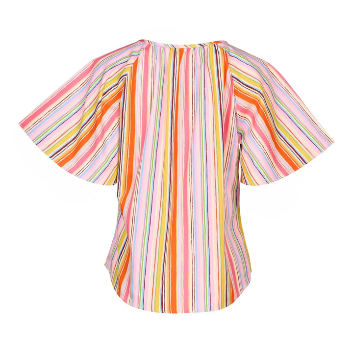 KNEWE Label women's K5083P Hazel Top in Bonbon - close-up fabric detail