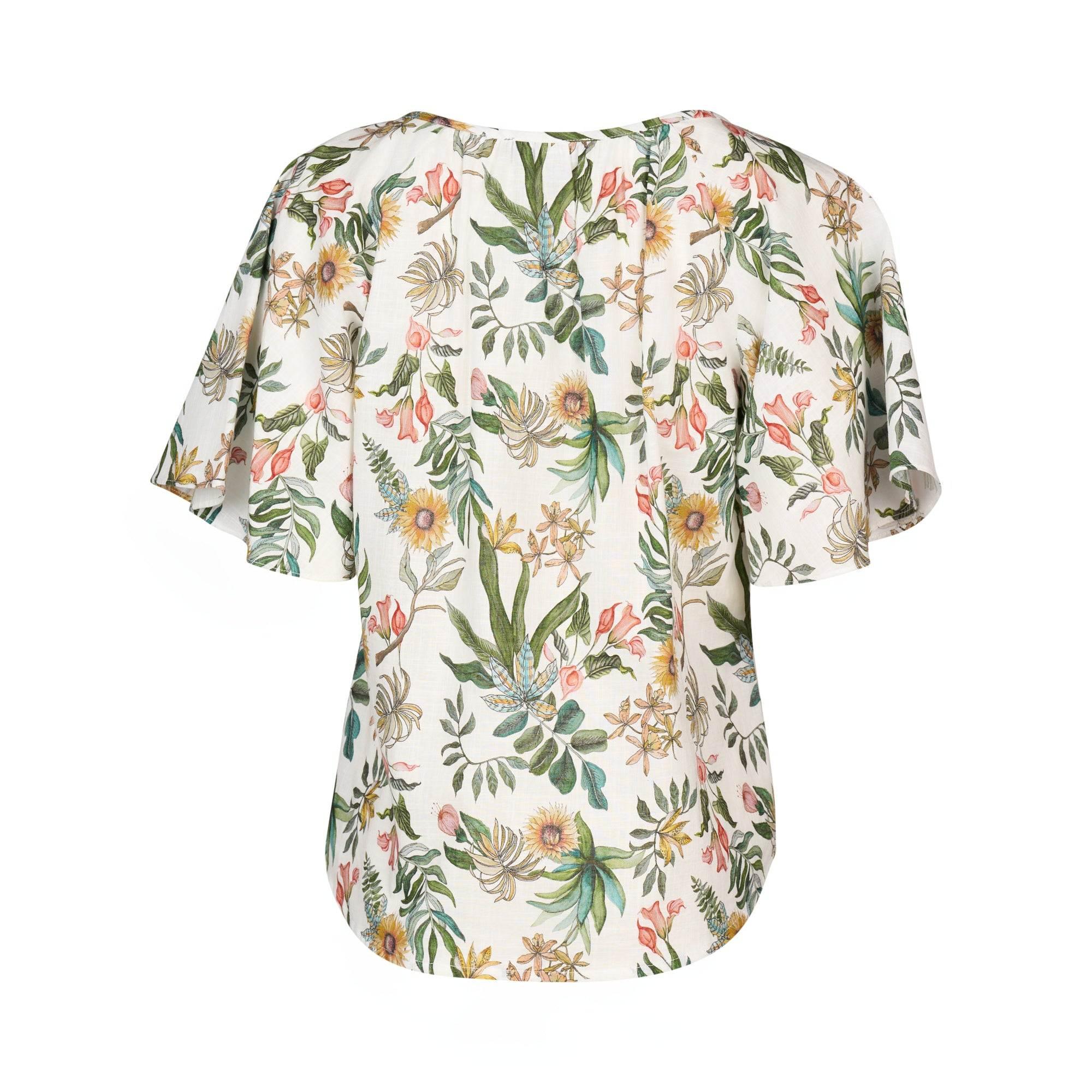 KNEWE Label women's K5083P Hazel Top in Wild - close-up fabric detail