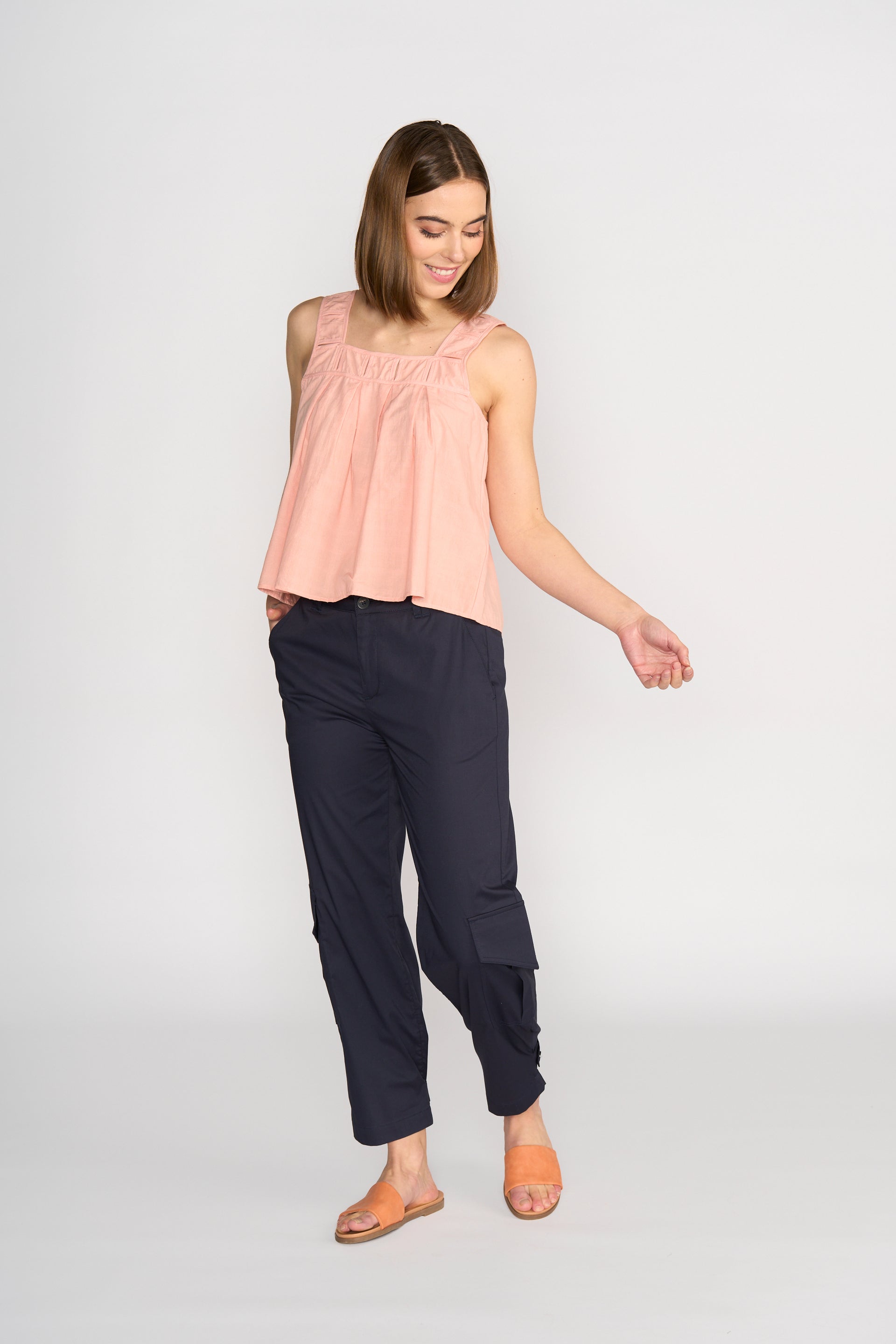 K5096 Evolve Top - Coral Check
