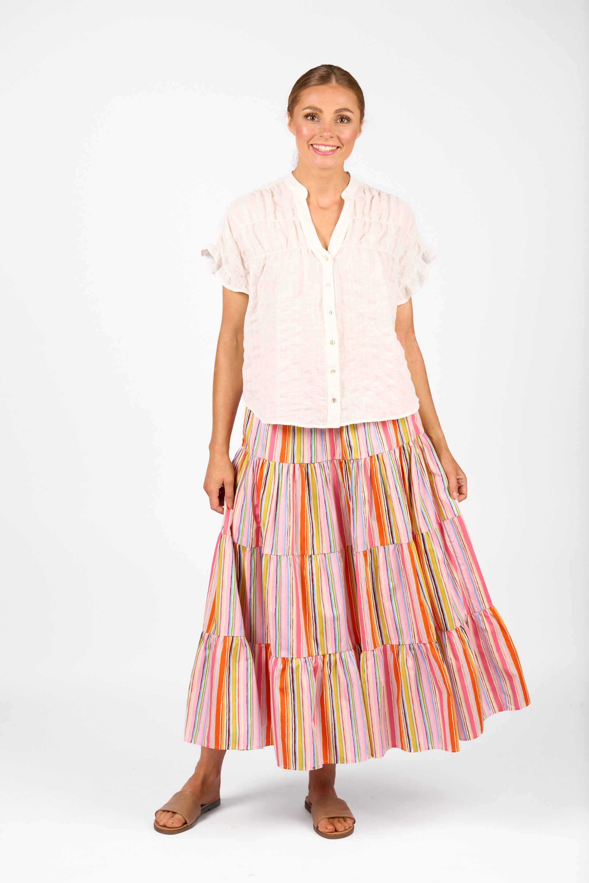 K5097 Addison Top - White Check