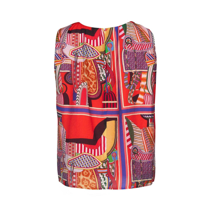 KNEWE Label women's K5098 Elle Top in Cleopatra - close-up fabric detail