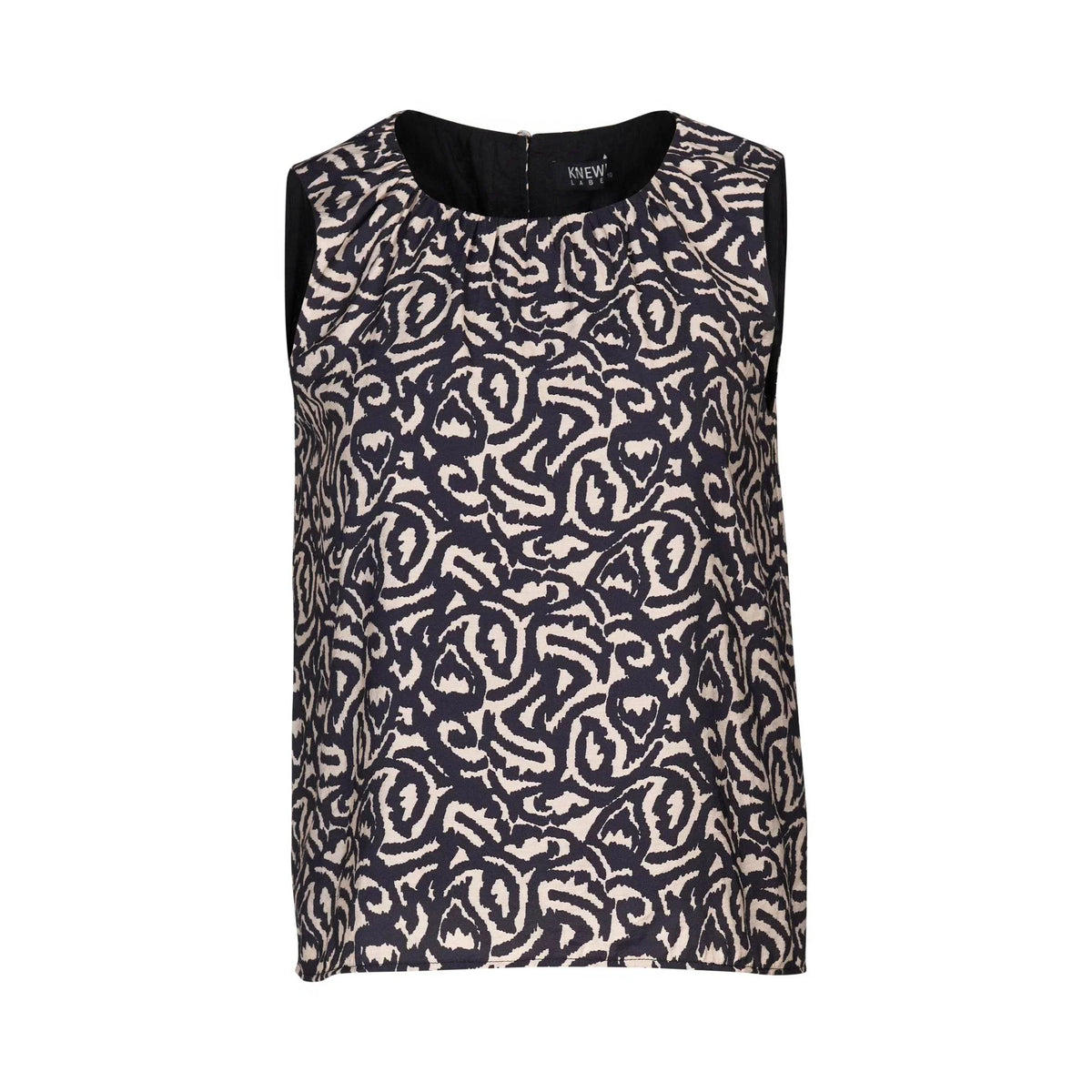 KNEWE Label women's K5098 Elle Top in Soul - close-up fabric detail