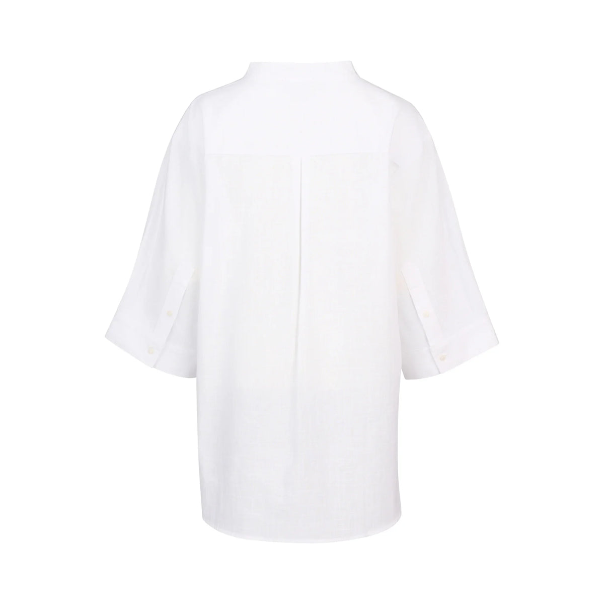 KNEWE Label women's K5101 Holiday Shirt in White - close-up fabric detail