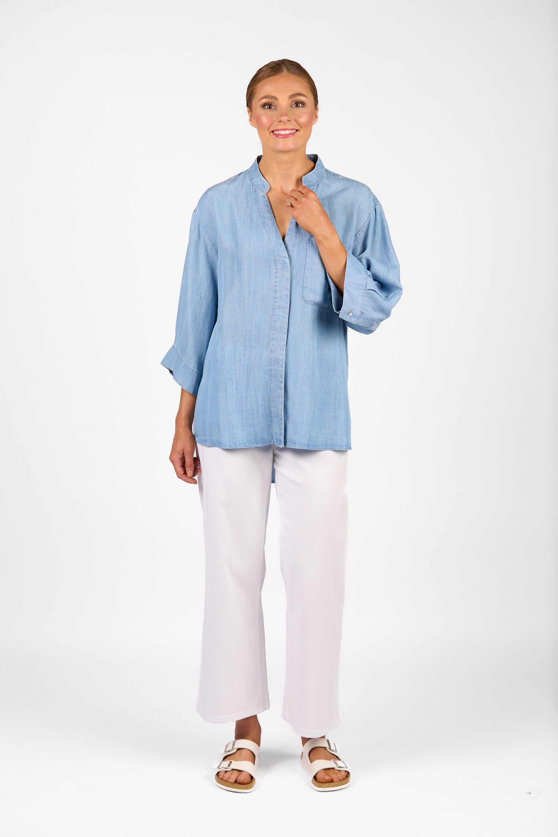 K5101P Holiday Shirt - Light Blue