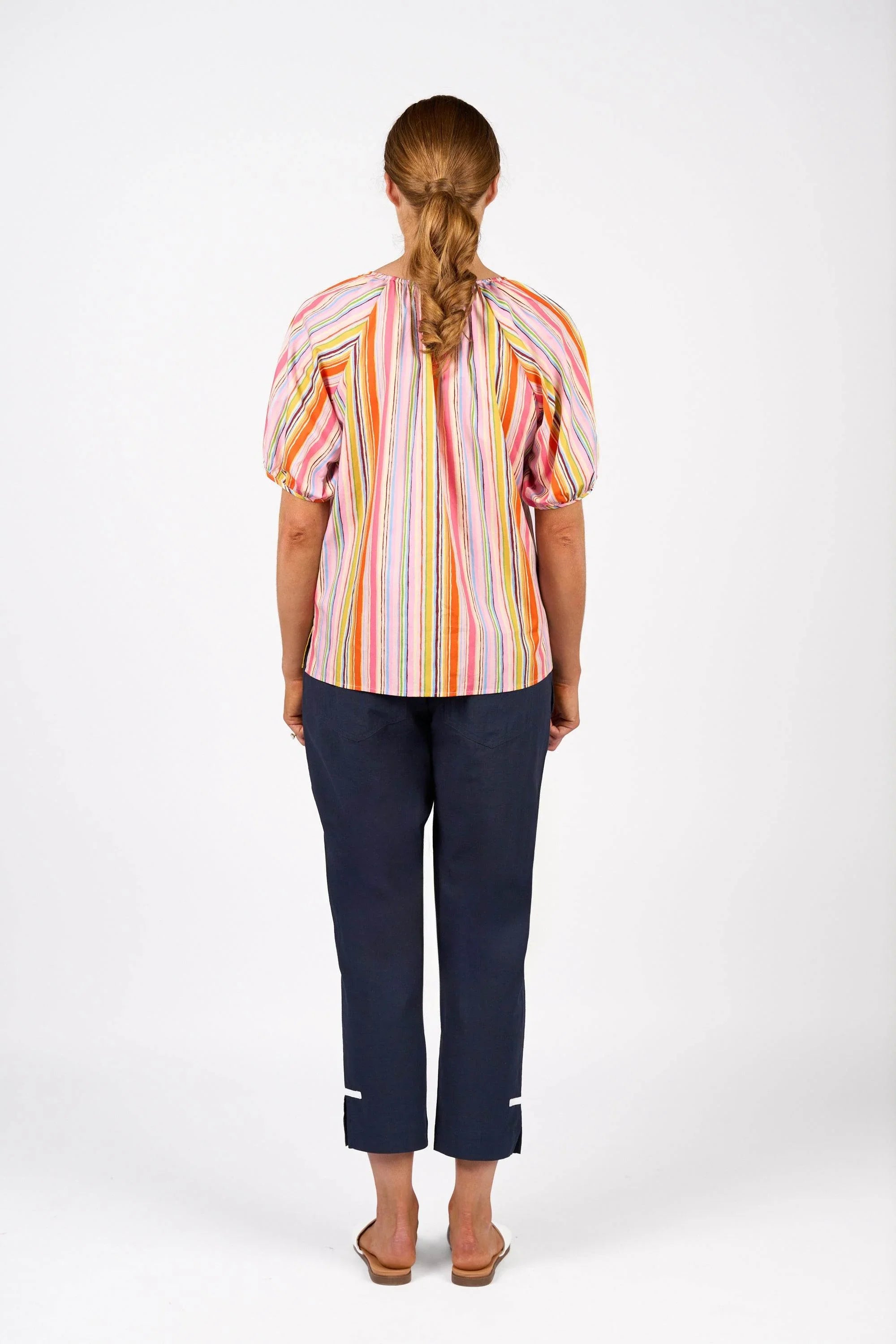 KNEWE Label women's K5102P Focus Top in Bonbon - close-up fabric detail