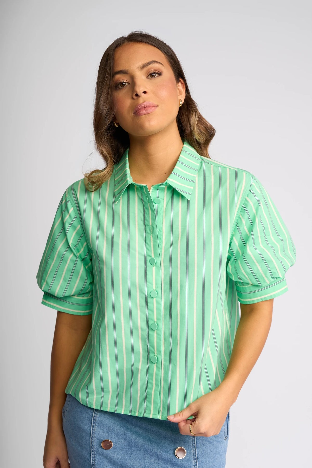 Titan Shirt - Mint Stripe