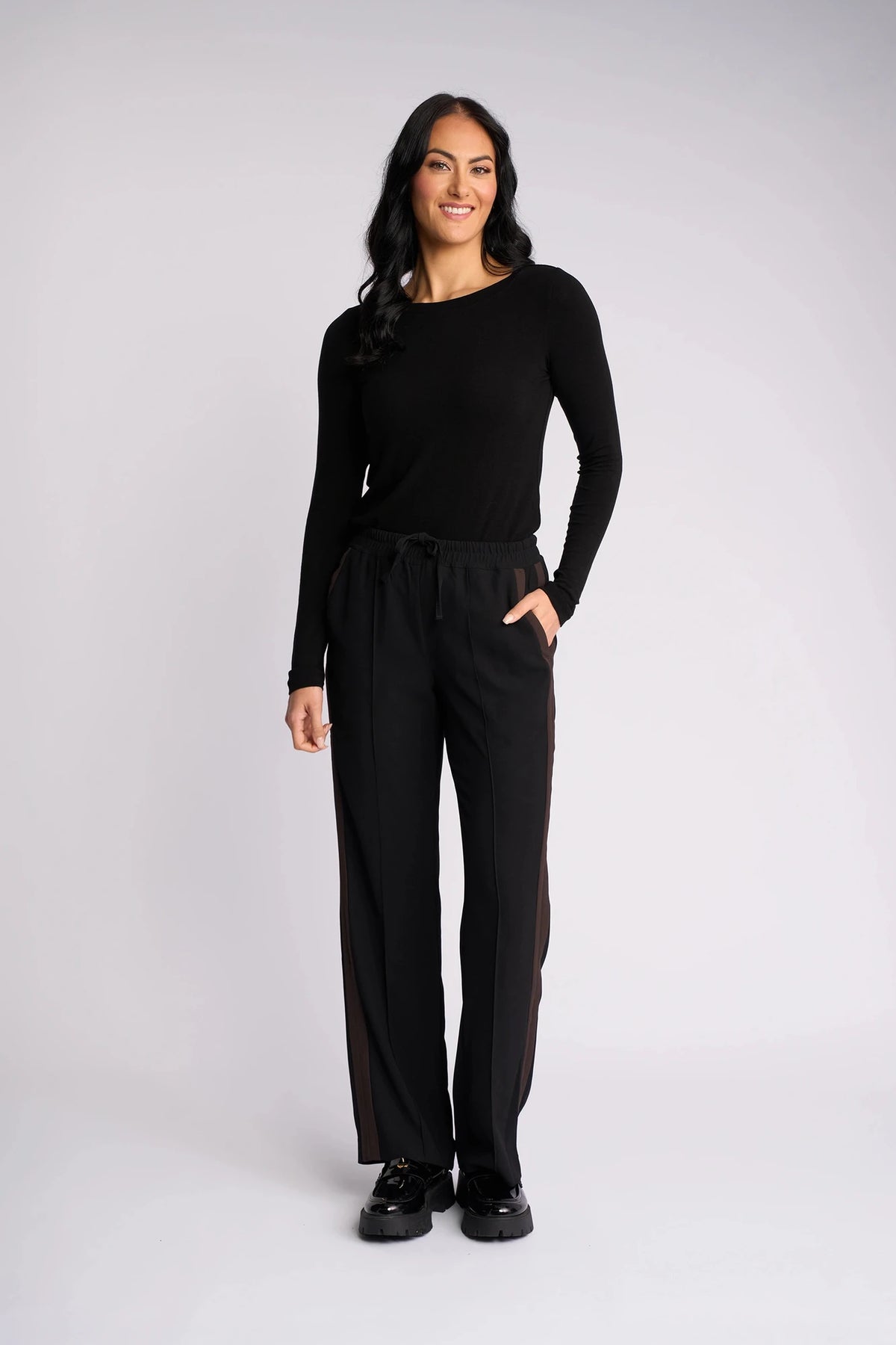 Bowie Pant - Black/Chocolate