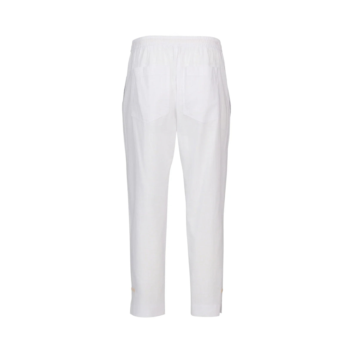 KNEWE Label women's K7076 Checker Pant White in Ecru - close-up fabric detail