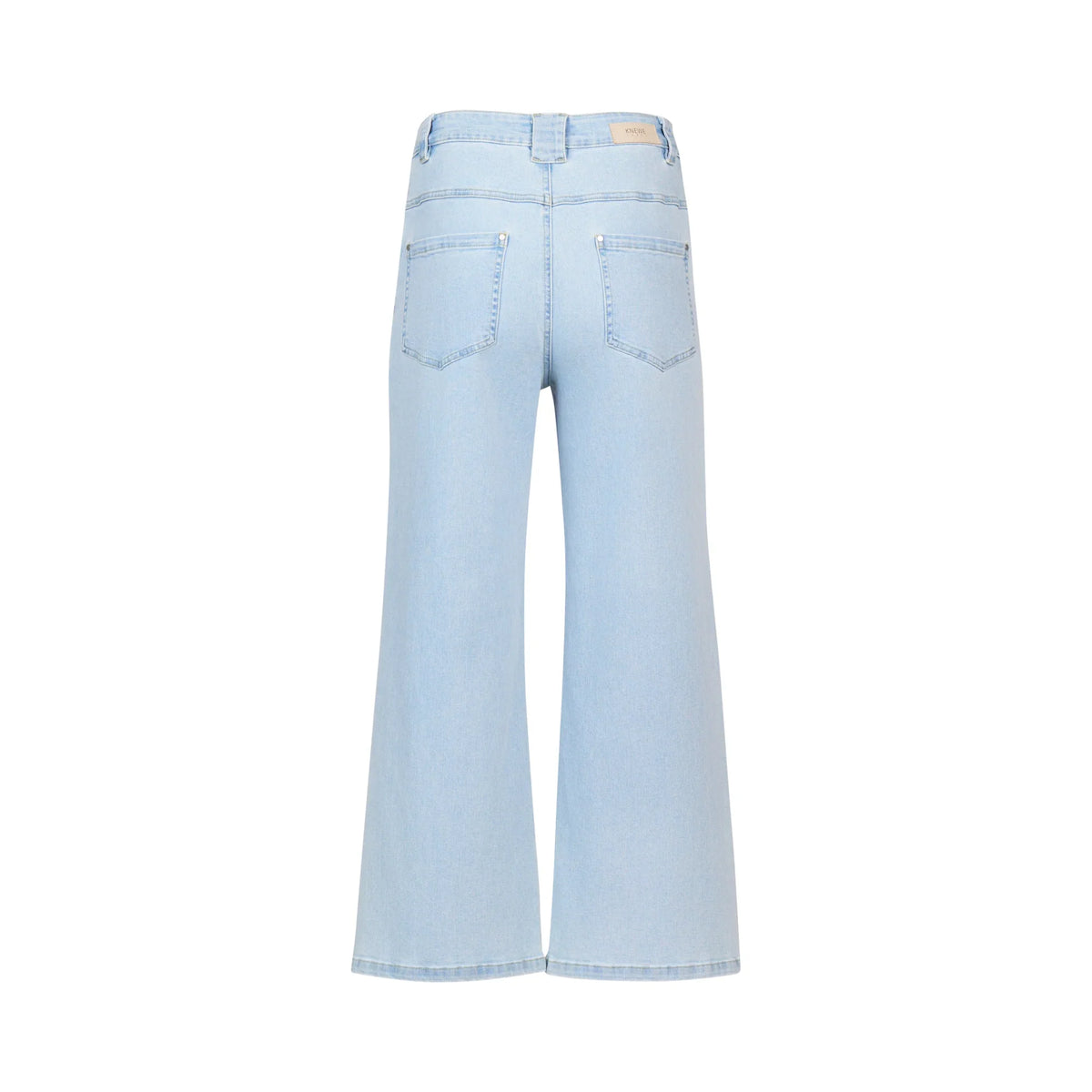 KNEWE Label women's K7105 Spin Jean Light in Wash - close-up fabric detail