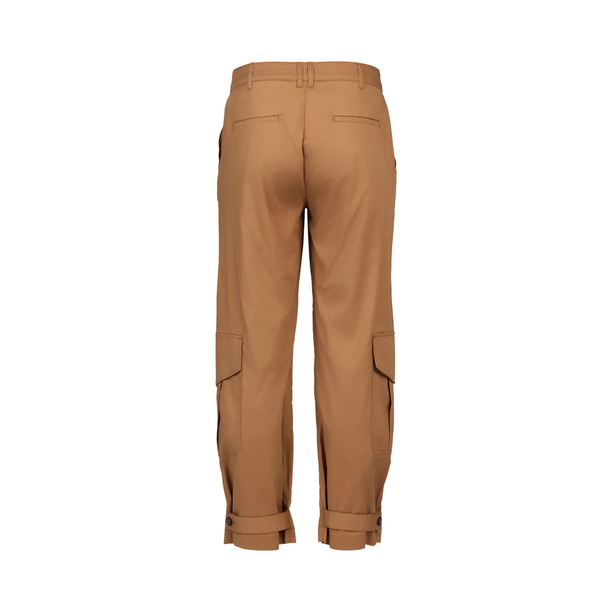 KNEWE Label women's K7107 Series Pant in Caramel - close-up fabric detail