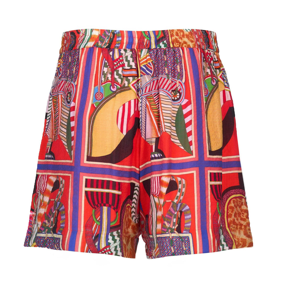 KNEWE Label women's K8013 Zephyr Short in Cleopatra - close-up fabric detail
