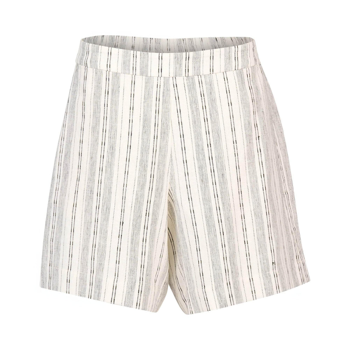 KNEWE Label women's K8013 Zephyr Short in Stripe - close-up fabric detail