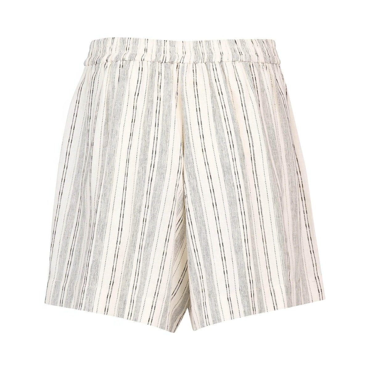 KNEWE Label women's K8013 Zephyr Short in Stripe - close-up fabric detail